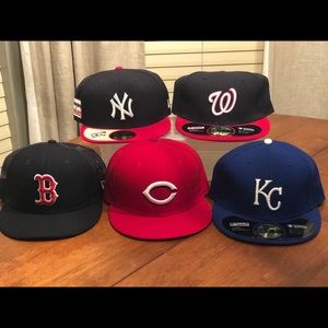 Baseball cap bundle (4 caps). KC cap removed